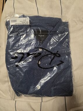 Rails Men Diamond Batik Marine Shirt - Blue with White Dot Pattern